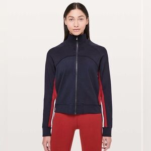 Lululemon Cover Your Tracks Full Zip Jacket Midnight Navy 12